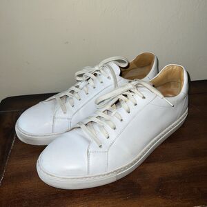 Magnanni Mens White Leather Sneaker Shoes Rio Mens EU 45 - US 12